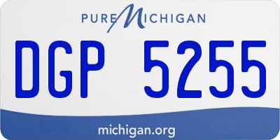 MI license plate DGP5255