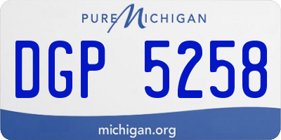 MI license plate DGP5258