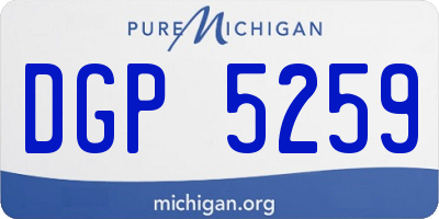 MI license plate DGP5259