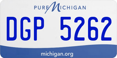 MI license plate DGP5262