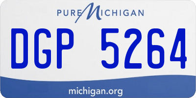 MI license plate DGP5264