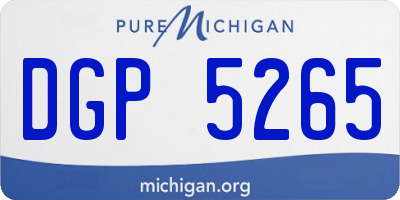 MI license plate DGP5265