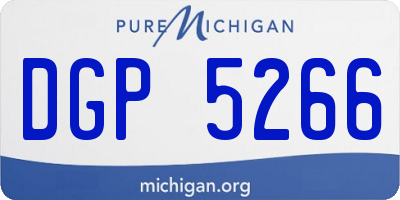MI license plate DGP5266