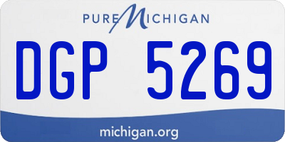 MI license plate DGP5269