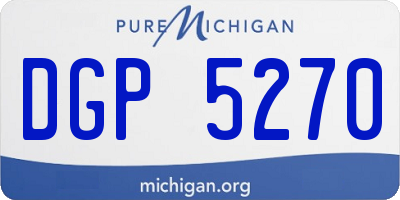 MI license plate DGP5270