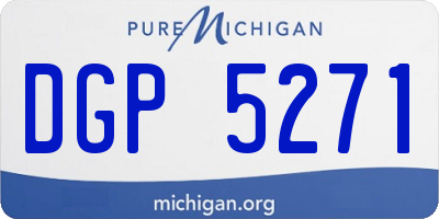MI license plate DGP5271