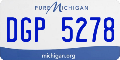 MI license plate DGP5278