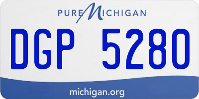 MI license plate DGP5280