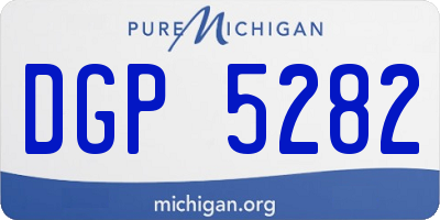 MI license plate DGP5282