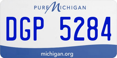 MI license plate DGP5284