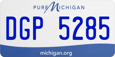 MI license plate DGP5285