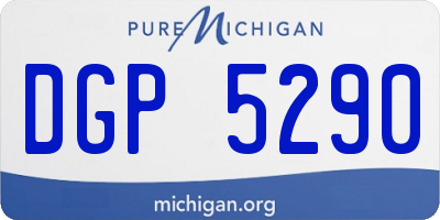MI license plate DGP5290