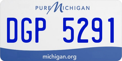 MI license plate DGP5291