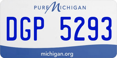 MI license plate DGP5293