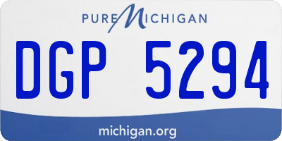 MI license plate DGP5294