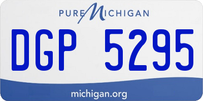 MI license plate DGP5295