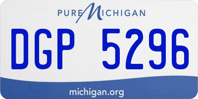 MI license plate DGP5296