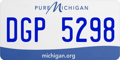 MI license plate DGP5298