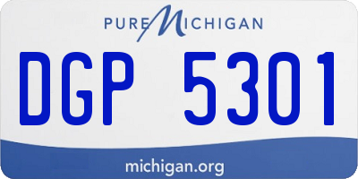 MI license plate DGP5301