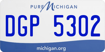 MI license plate DGP5302