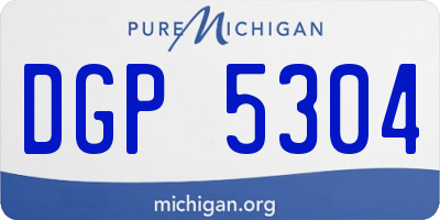 MI license plate DGP5304