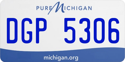 MI license plate DGP5306