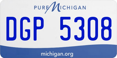 MI license plate DGP5308