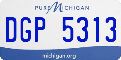 MI license plate DGP5313
