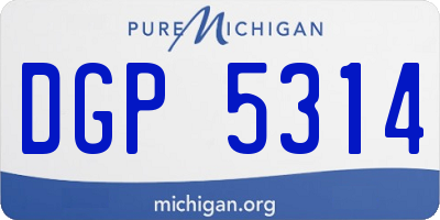 MI license plate DGP5314
