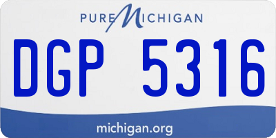 MI license plate DGP5316