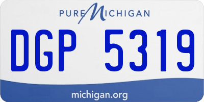 MI license plate DGP5319