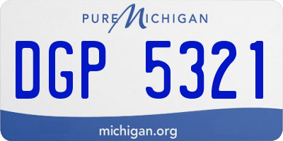MI license plate DGP5321