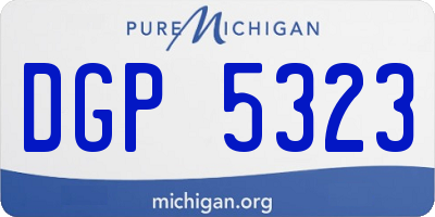 MI license plate DGP5323