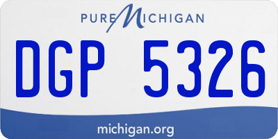 MI license plate DGP5326