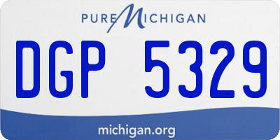 MI license plate DGP5329