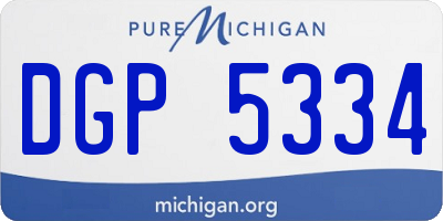 MI license plate DGP5334