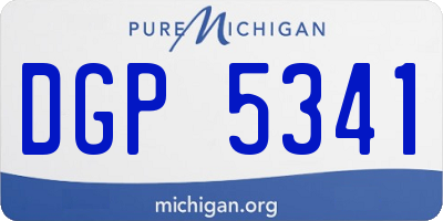 MI license plate DGP5341