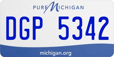 MI license plate DGP5342