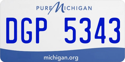 MI license plate DGP5343