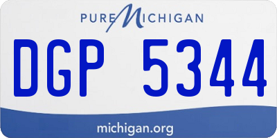MI license plate DGP5344