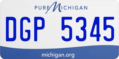 MI license plate DGP5345