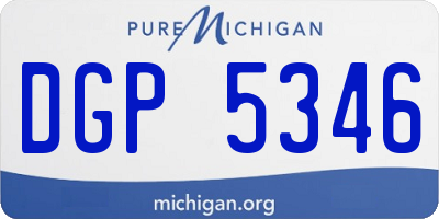MI license plate DGP5346