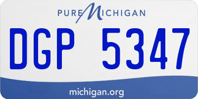 MI license plate DGP5347
