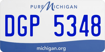 MI license plate DGP5348