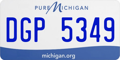 MI license plate DGP5349
