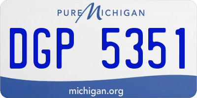 MI license plate DGP5351