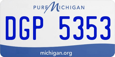 MI license plate DGP5353