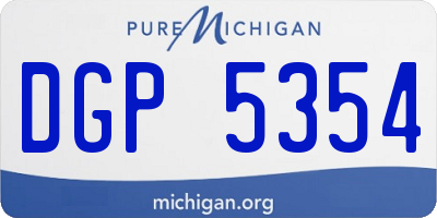 MI license plate DGP5354