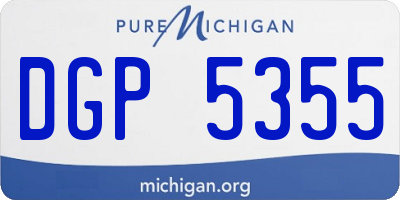 MI license plate DGP5355