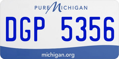 MI license plate DGP5356